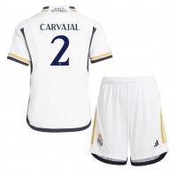 Real Madrid Daniel Carvajal #2 Heimtrikotsatz Kinder 2023-24 Kurzarm (+ Kurze Hosen)